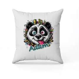biala-poduszka-swiateczna-z-nadrukiem-przent-slodka-panda-imie