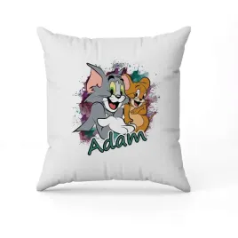 biala-poduszka-swiateczna-z-nadrukiem-przent-tom-i-jerry-bajka-imie