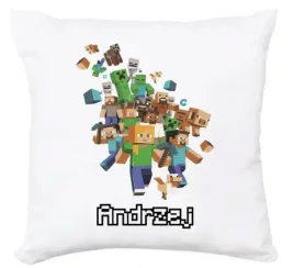 biala-poduszka-swiateczna-z-nadrukiem-prezent-minecraft-gra-imie-2