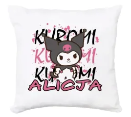 biala-poduszka-swiateczna-z-nadrukiem-prezent-kuromi-me-melody-imie-32