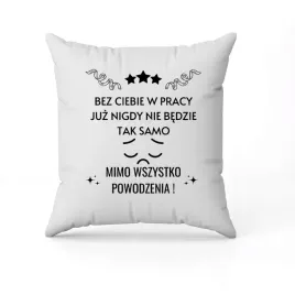 biala-poduszka-swiateczna-z-nadrukiem-prezent-na-pozegnanie-w-pracy-imie