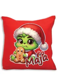 czerwona-poduszka-swiateczna-z-nadrukiem-prezent-baby-grinch-imie