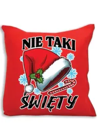 czerwona-poduszka-swiateczna-z-nadrukiem-prezent-swiety-mikolaj-imie