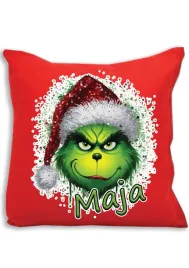 czerwona-poduszka-swiateczna-z-nadrukiem-prezent-grinch-swieta-imie