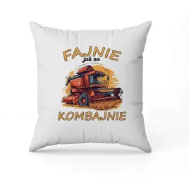 biala-poduszka-swiateczna-z-nadrukiem-fajnie-jak-na-kombajnie-imie