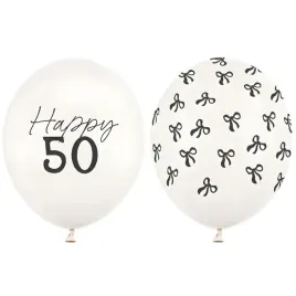 balony-50-urodziny-kokardki-biale-partydeco-12-50-szt