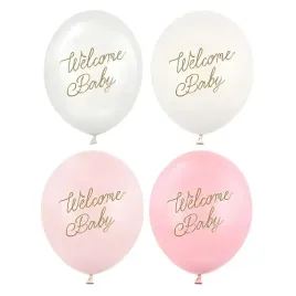 balony-welcome-baby-rozowo-bialy-mix-partydeco-12-50-szt