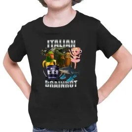 italian-brainrot-tiktok-koszulka-dziecieca-trend-czarna-12-14-lat