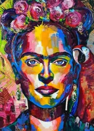 obraz-na-plotnie-frida-kahlo-kobieta-kwiaty-abstrakcja-akwarela-100x70-cm