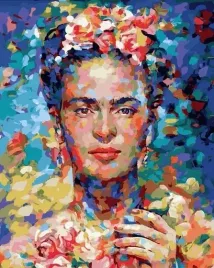 obraz-na-plotnie-frida-kahlo-kobieta-kwiaty-abstrakcja-akwarela-100x70-cm-2
