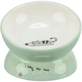 miska-ceramiczna-podwyzszona-dla-kota-wode-karme-trixie-015l-13cm-zielona