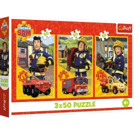 puzzle-ukladanka-dla-dzieci-3x50-elementow-ekipa-z-remizy-strazak-sam-trefl