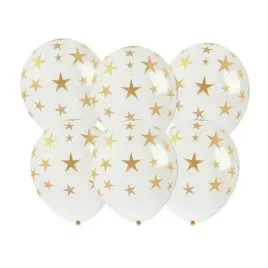 balony-ze-zlotym-nadrukiem-gwiazdki-6szt-arpex