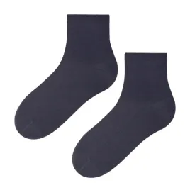 skarpetki-damskie-lniane-klasyczne-ze-sciagaczem-granatowe-marilyn-36-40