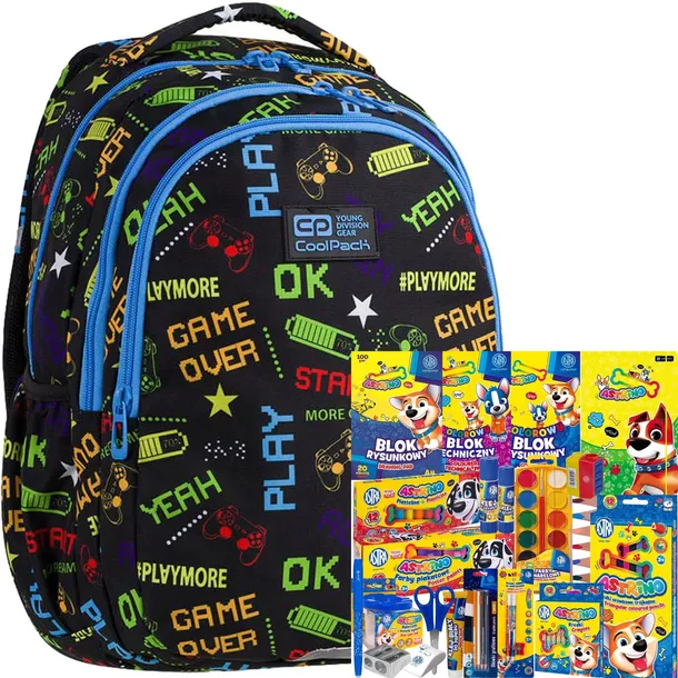 COOLPACK PLECAK SZKOLNY MŁODZIEŻOWY DLA CHŁOPCA + ASTRA WYPRAWKA SZKOLNA