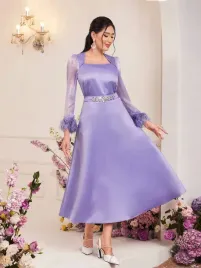 shein-fioletowy-elegancki-komplet-satynowy-spodnica-bluzka-m-49804