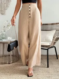 shein-bezowe-eleganckie-spodnie-z-szerokimi-nogawkami-guziki-l-93313