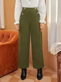 shein-zielone-sztruksowe-spodnie-z-wysokim-stanem-kieszenie-s-11174