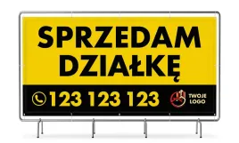 baner-sprzedam-dzialke-z-logo-biura-nieruchomosci-150x70cm-zolty