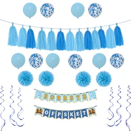 zestaw-balonow-girlandy-spirale-pomponow-na-impreze-urodzinowa-niebieski