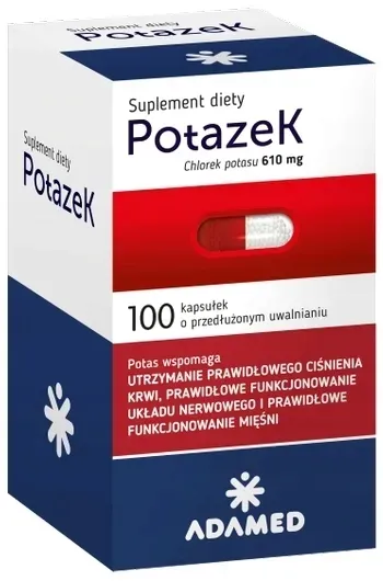 Potazek 100 kapsułek - potas o przedłużonym uwalnianiu