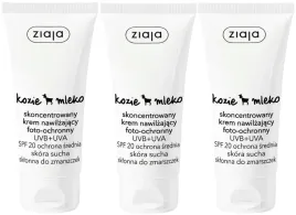 kozie-mleko-skoncentrowany-krem-nawilzajacy-uva-uvb-spf20-ziaja-3-sztuki