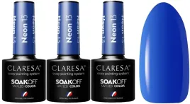 3-sztuki-lakier-hybrydowy-neon-13-5g-claresa-niebieski-wysoka-pigmentacja