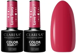 2-x-claresa-lakier-hybrydowy-love-story-7-5g-nuty-przygaszonej-czerwieni