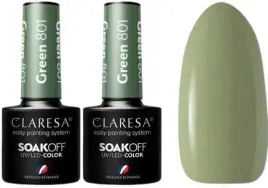 2-x-claresa-lakier-hybrydowy-green-801-5g-zgnila-zielen-wysoka-trwalosc