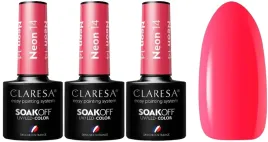 3-sztuki-lakier-hybrydowy-neon-14-5g-claresa-czerwone-pomarancze-blask
