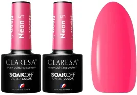 2-x-claresa-lakier-hybrydowy-neon-5-5g-wysoka-pigmentacja-koralowy-roz