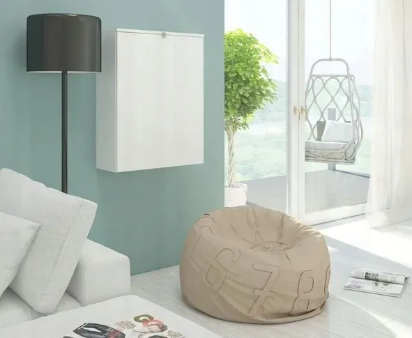 biurko-skladane-wiszace-scienne-hide-bialy-mat-stan-nowy