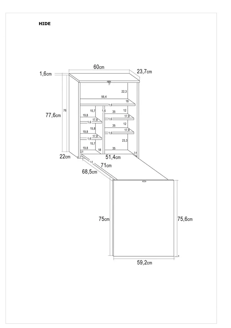 biurko-skladane-wiszace-scienne-hide-bialy-mat