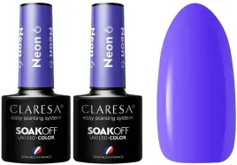 2-x-claresa-lakier-hybrydowy-neon-6-5g-wysoka-trwalosc-intensywny-blask