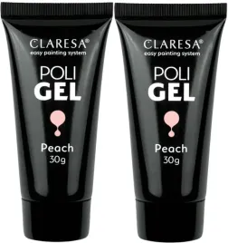 2-x-claresa-poli-gel-zel-budujacy-peach-30g-rozowo-brzoskwiniowy-odcien
