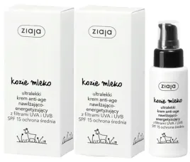 2-sztuki-kozie-mleko-ultralekki-krem-spf15-50ml-ziaja-wygladzajace-proteiny