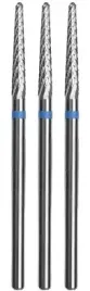 3x-staleks-frez-z-weglika-spiekanego-stozek-niebieski-expert-srednica-23mm