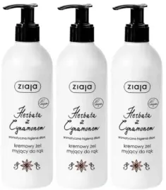 3x-ziaja-kremowe-mydlo-do-rak-herbata-z-cynamonem-270ml-latwo-usuwa-tluszcz