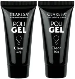 2-x-claresa-poli-gel-budujacy-clear-30g-bezwonny-wytrzymaly-latwa-aplikacja