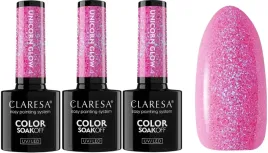 3-x-claresa-lakier-hybrydowy-unicorn-glow-4-dziewczecy-roz-poltransparentny