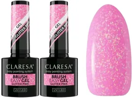 2x-claresa-brush-easy-gel-glitter-pink-intensywny-rozowy-elastyczna-formula