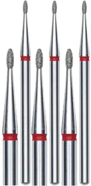 3-x-staleks-frez-diamentowy-oliwka-zaokraglona-czerwona-srednica-12mm