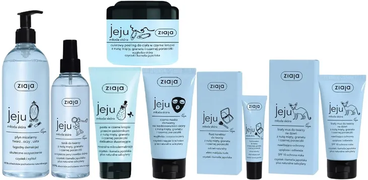 Ziaja Zestaw Jeju Niebieski Cera trądzikowa Dla młodej cery Regeneracja