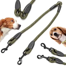 rozdzielacz-dwojnik-do-smyczy-psa-40-cm-khaki-odblaskowa-nic
