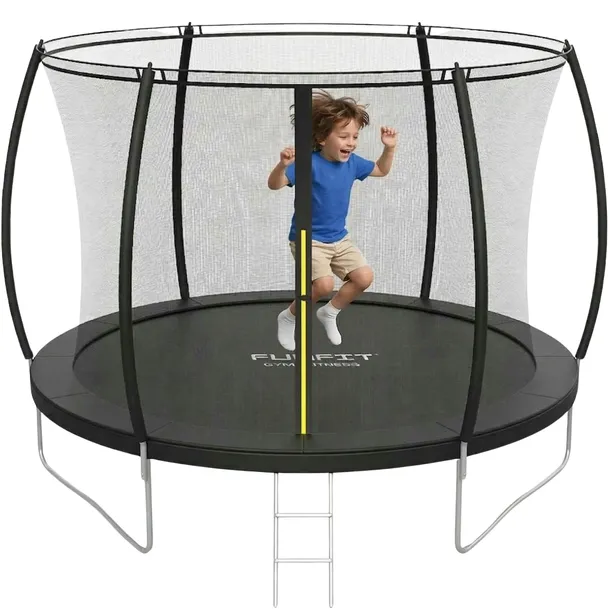 Trampolina ogrodowa dla dzieci 312cm FUNFIT siatka wewnętrzna PREMIUM 10ft