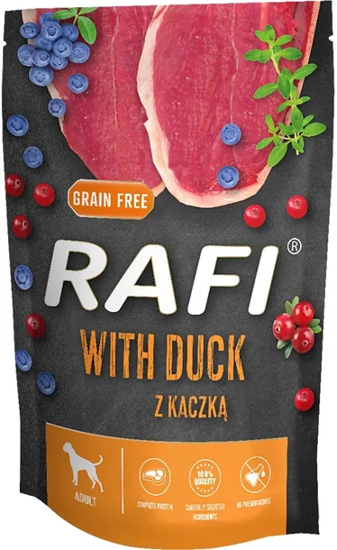 RAFI MOKRA KARMA Z KACZKĄ SASZETKA 500G DOLINA NOTECI