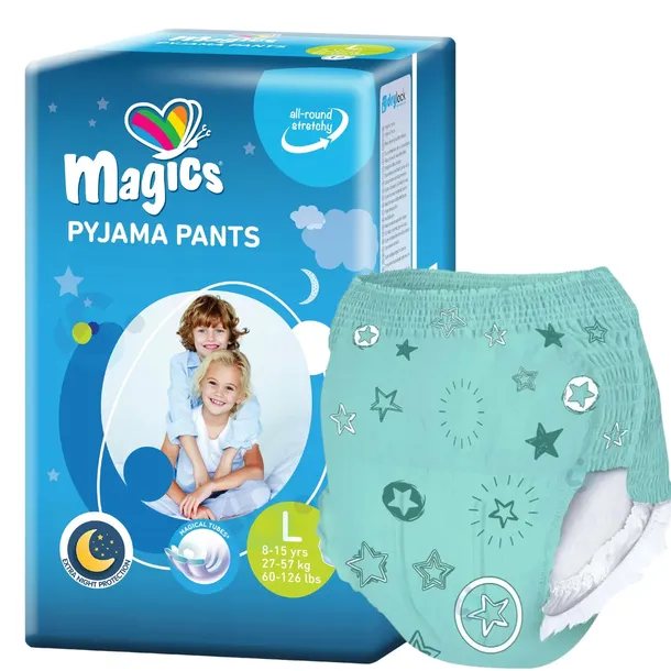 Magics Pyjama Pants Majtki chłonne 27–57 kg dla dzieci i młodzieży 8–15 lat