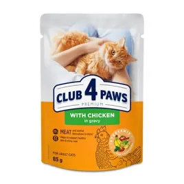 club-4-paws-adult-cat-z-kurczakiem-w-sosie-saszetka-85g