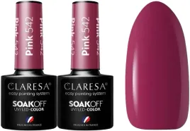 2-x-claresa-lakier-hybrydowy-pink-542-wyraziste-czerwienie-z-domieszka-rozu