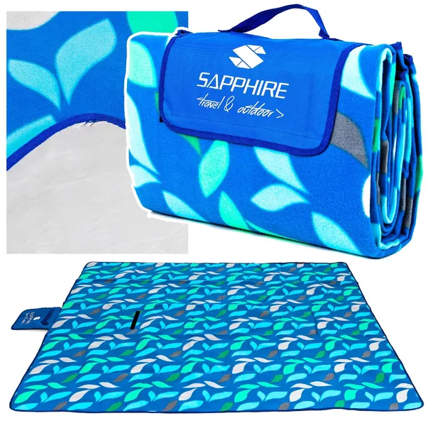 KOC piknikowy PLAŻOWY 2x2m SAPPHIRE z IZOLACJĄ wodoodporny Z UCHWYTEM mata